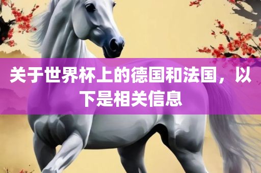 关于世界杯上的德国和法国，以下是相关信息漯河市盈旭机械设备有限公司