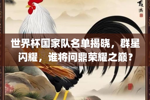 世界杯国家队名单揭晓，群星闪耀，谁将问鼎荣耀之巅？
