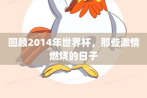 回顾2014年世界杯，那些激情燃烧的日子
