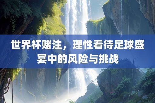 世界杯赌注，理性看待足球盛宴中的风险与挑战漯河市盈旭机械设备有限公司