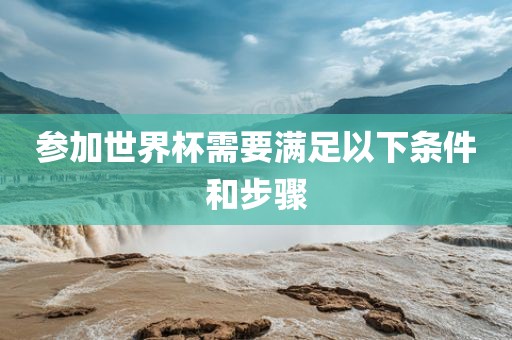 参加世界杯需要满足以下条件和步骤漯河市盈旭机械设备有限公司