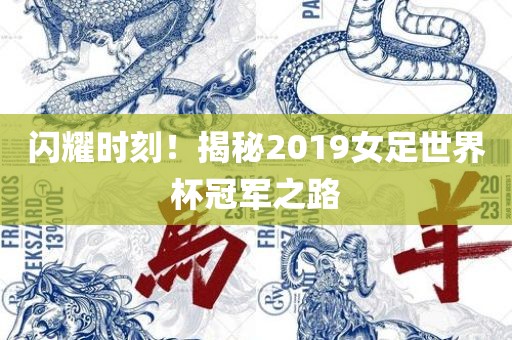 闪耀时刻！揭秘2019女足世界杯冠军之路
