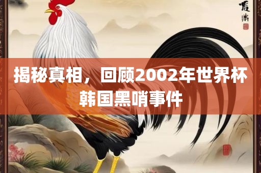 揭秘真相，回顾2002年世界杯韩国黑哨事件