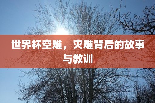 世界杯空难，灾难漯河市盈旭机械设备有限公司背后的故事与教训