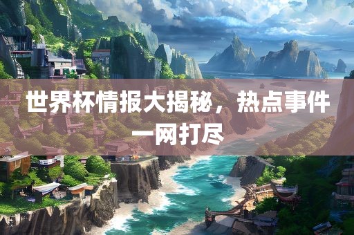 世界杯情报大揭秘，热点事件一网打尽漯河市盈旭机械设备有限公司