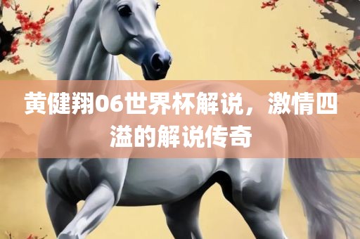 黄健翔06世界杯解说，激情四溢的解说传奇