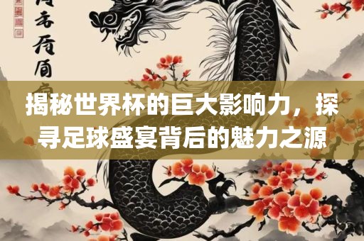 揭秘世界杯的巨大影响力，探寻足球盛宴背后的魅力之源漯河市盈旭机械设备有限公司