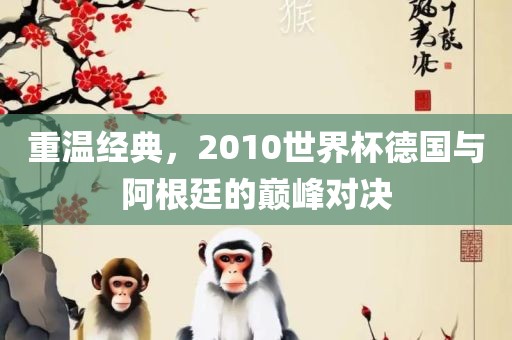 重温经典，2010世界杯德国与阿根廷的巅峰对决