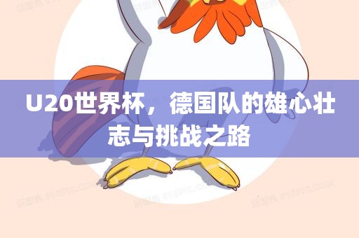 U20世界杯，德国队的雄心壮志与挑战之路