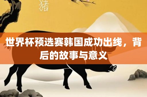 世界杯预选赛韩国成功出线，背后的故事与意义漯河市盈旭机械设备有限公司