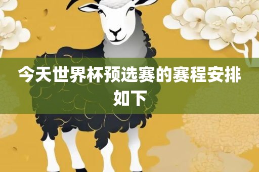 今天世界杯预选赛的赛程安排如下漯河市盈旭机械设备有限公司