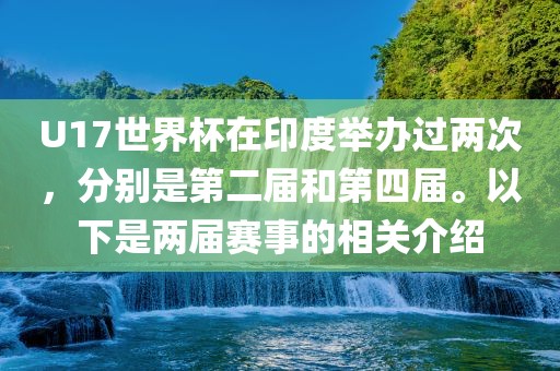 U17世界杯在印度举办过两次，分别是第二届和第四届。以下是两届赛事的相关介绍