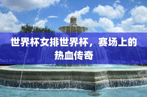 世界杯女排世界杯，赛场上的热血传奇