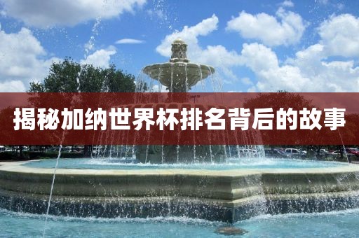 揭秘加纳世界杯排名背后的故事漯河市盈旭机械设备有限公司