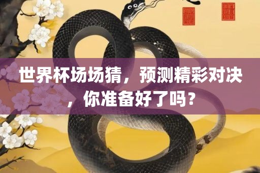 世界杯场场猜，预测精彩对决，你准备好了吗？