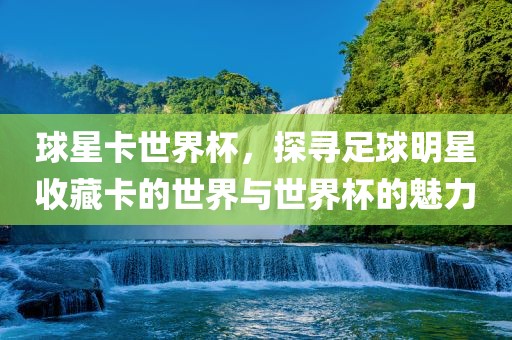 球星卡世界杯，探寻足球明星收藏卡的世界与世界杯的魅力漯河市盈旭机械设备有限公司