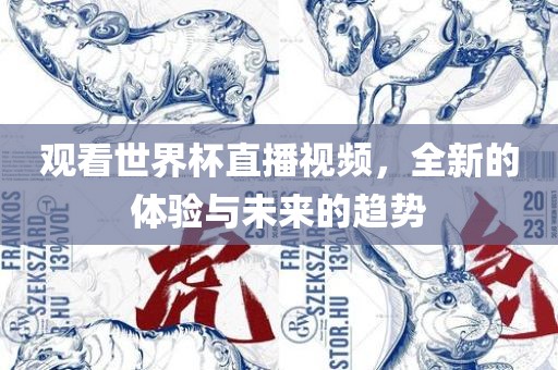 观看世界杯直播视频，全新的体验与未来的趋势