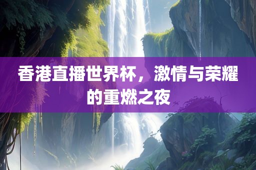 香港直播世界杯，激情与荣耀的重燃之夜漯河市盈旭机械设备有限公司