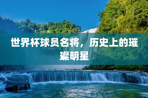 漯河市盈旭机械设备有限公司世界杯球员名将，历史上的璀璨明星